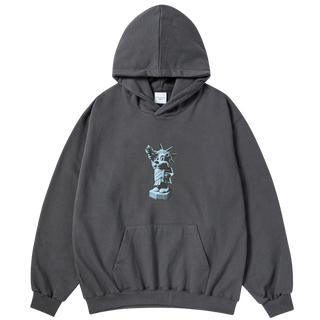 AC BEAR STATUE OF LIBERTY HOODIE CHARCOAL