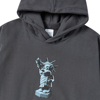 AC BEAR STATUE OF LIBERTY HOODIE CHARCOAL