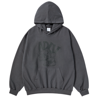 ADLV PIGGYBACK HOODIE CHARCOAL