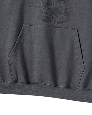 ADLV PIGGYBACK HOODIE CHARCOAL