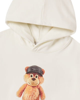 3D STAND AC BEAR NAPPING HOODIE CREAM