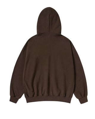 3D STAND AC BEAR NAPPING HOODIE DARK BROWN