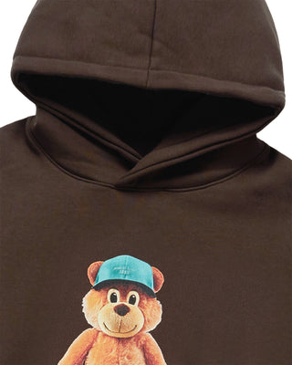 3D STAND AC BEAR NAPPING HOODIE DARK BROWN