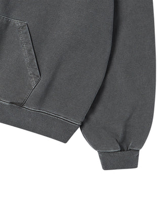 BASKET BALL PIGMENT WIDE HOODIE CHARCOAL