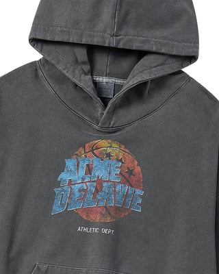 BASKET BALL PIGMENT WIDE HOODIE CHARCOAL
