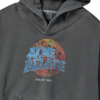 BASKET BALL PIGMENT WIDE HOODIE CHARCOAL