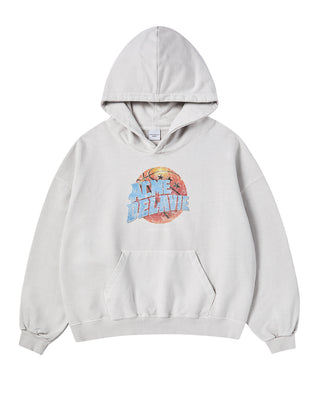 BASKET BALL PIGMENT WIDE HOODIE LIGHT GRAY