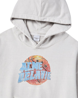 BASKET BALL PIGMENT WIDE HOODIE LIGHT GRAY