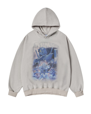 MOBILE SUIT GUNDAM OPERATION V BIO WASHING HOODIE LIGHT GRAY