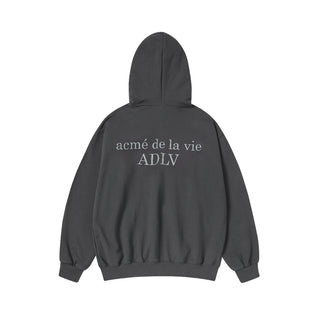 BASIC LOGO NAPPING HOODIE CHARCOAL