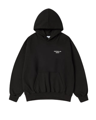 BORDER LINE BASIC LOGO HOODIE BLACK