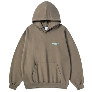 BORDER LINE BASIC LOGO HOODIE COCOA