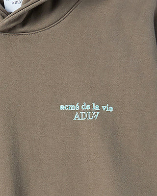 BORDER LINE BASIC LOGO HOODIE COCOA