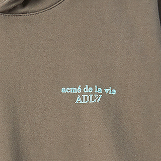 BORDER LINE BASIC LOGO HOODIE COCOA