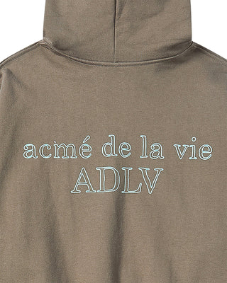 BORDER LINE BASIC LOGO HOODIE COCOA