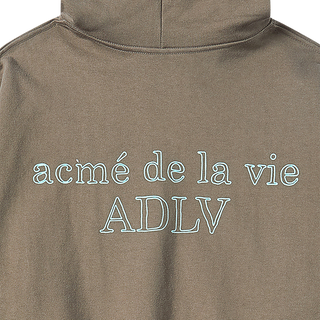 BORDER LINE BASIC LOGO HOODIE COCOA