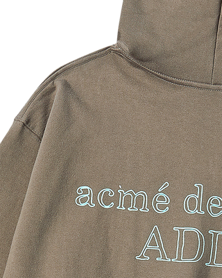BORDER LINE BASIC LOGO HOODIE COCOA