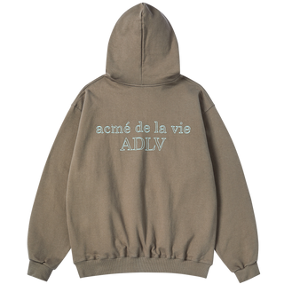 BORDER LINE BASIC LOGO HOODIE COCOA