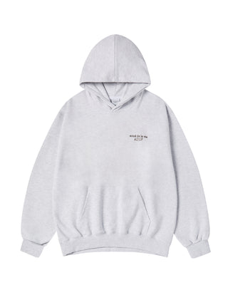 BORDER LINE BASIC LOGO HOODIE MELANGE