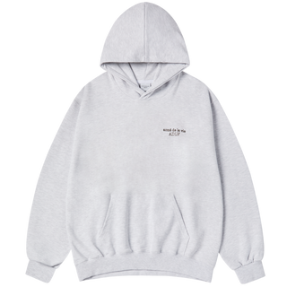 BORDER LINE BASIC LOGO HOODIE MELANGE