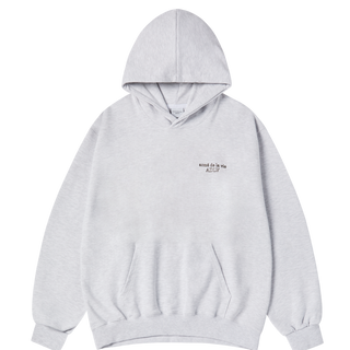 BORDER LINE BASIC LOGO HOODIE MELANGE