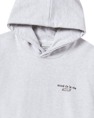 BORDER LINE BASIC LOGO HOODIE MELANGE
