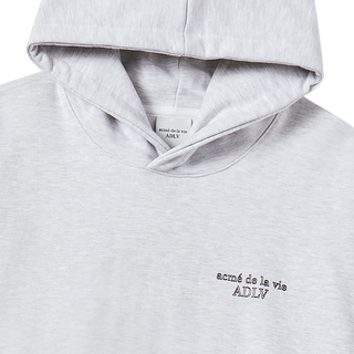 BORDER LINE BASIC LOGO HOODIE MELANGE