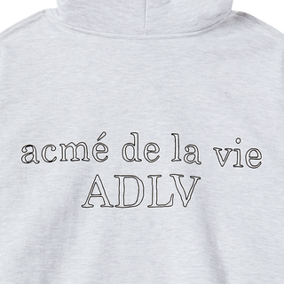 BORDER LINE BASIC LOGO HOODIE MELANGE
