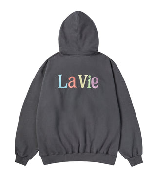 COLOR LOGO HOODIE CHARCOAL