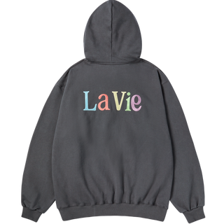 COLOR LOGO HOODIE CHARCOAL