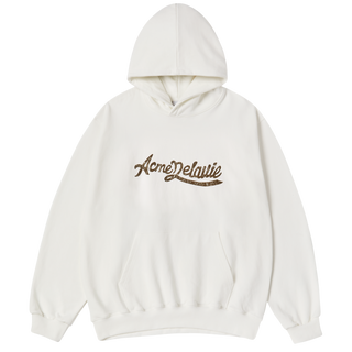CURSIVE LOGO HOODIE CREAM