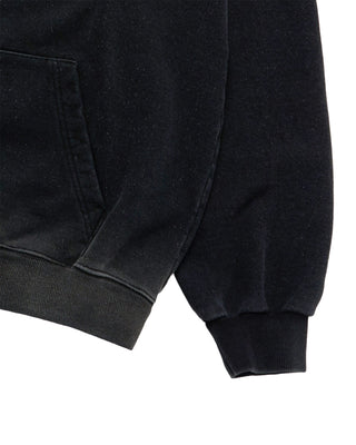 DENIM EFFECT ZURRY HOODIE BLACK