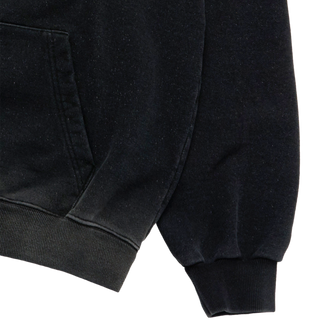 DENIM EFFECT ZURRY HOODIE BLACK