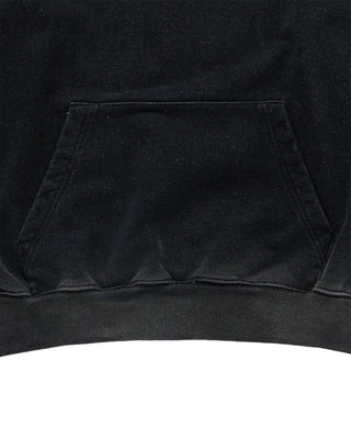 DENIM EFFECT ZURRY HOODIE BLACK