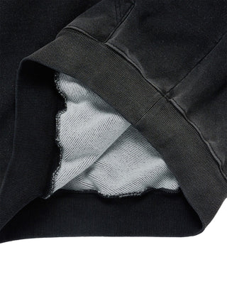 DENIM EFFECT ZURRY HOODIE BLACK