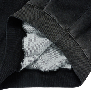 DENIM EFFECT ZURRY HOODIE BLACK