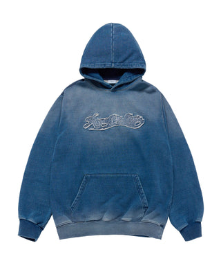 DENIM EFFECT ZURRY HOODIE NAVY