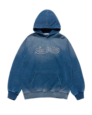 DENIM EFFECT ZURRY HOODIE NAVY