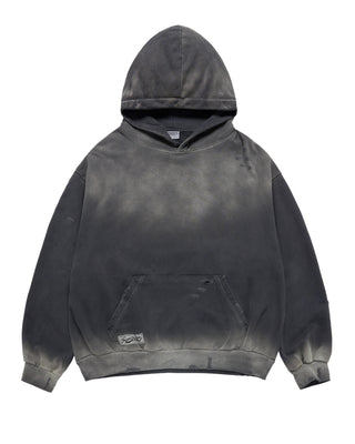 DISTRESSED HOODIE BLACK