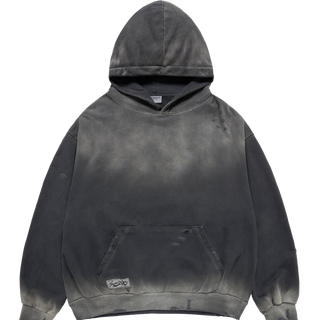 DISTRESSED HOODIE BLACK