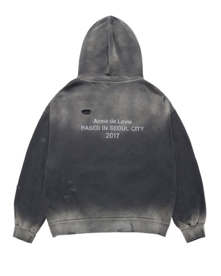 DISTRESSED HOODIE BLACK