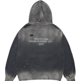 DISTRESSED HOODIE BLACK