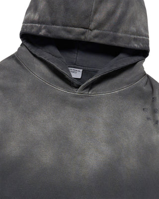 DISTRESSED HOODIE BLACK