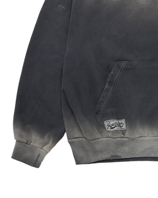 DISTRESSED HOODIE BLACK
