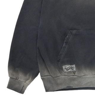 DISTRESSED HOODIE BLACK