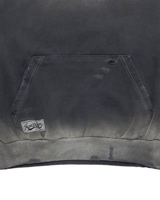 DISTRESSED HOODIE BLACK