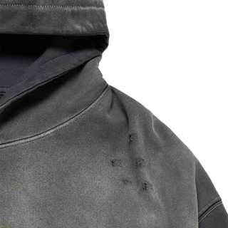 DISTRESSED HOODIE BLACK
