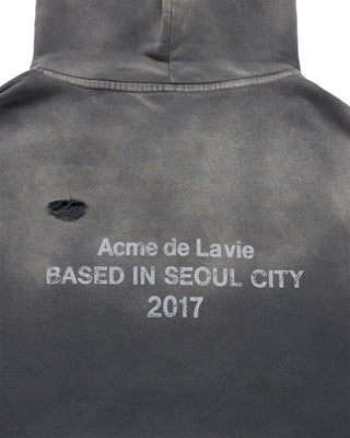 DISTRESSED HOODIE BLACK