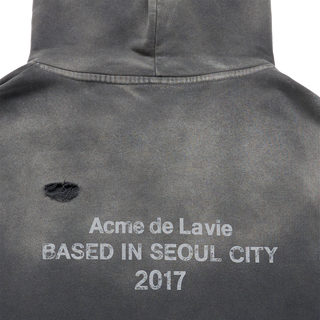 DISTRESSED HOODIE BLACK