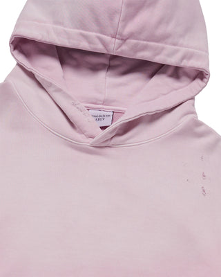 DISTRESSED HOODIE LIGHT PINK
